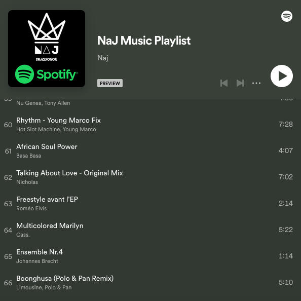Finest Tracks Playlist NaJ Selection.